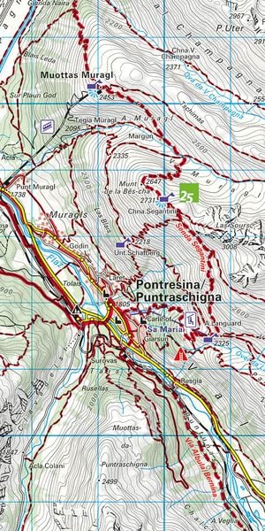 Produktbild: K&uuml;mmerly+Frey Wanderkarte 47 Bernina, Pontresina, Val Poschiavo 1:40.000