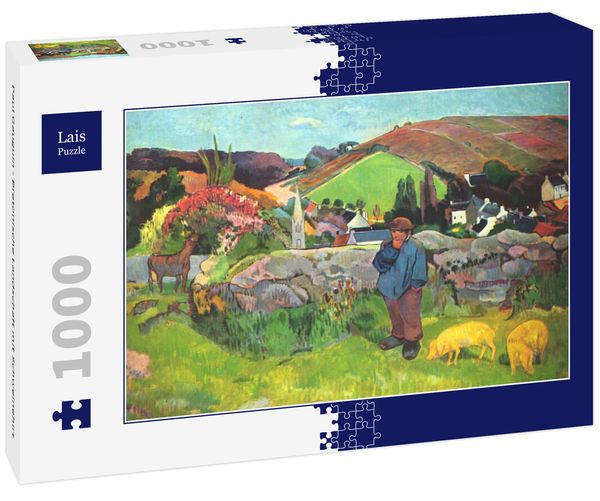 Produktbild: Lais Puzzle Paul Gauguin - Bretonische Landschaft mit Schweinehirt 1000 Teile