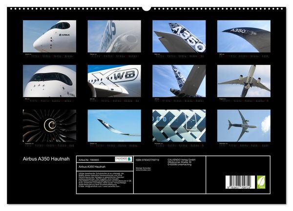 Produktbild: Airbus A350 Hautnah (hochwertiger Premium Wandkalender 2026 DIN A2 quer), Kunstdruck in Hochglanz