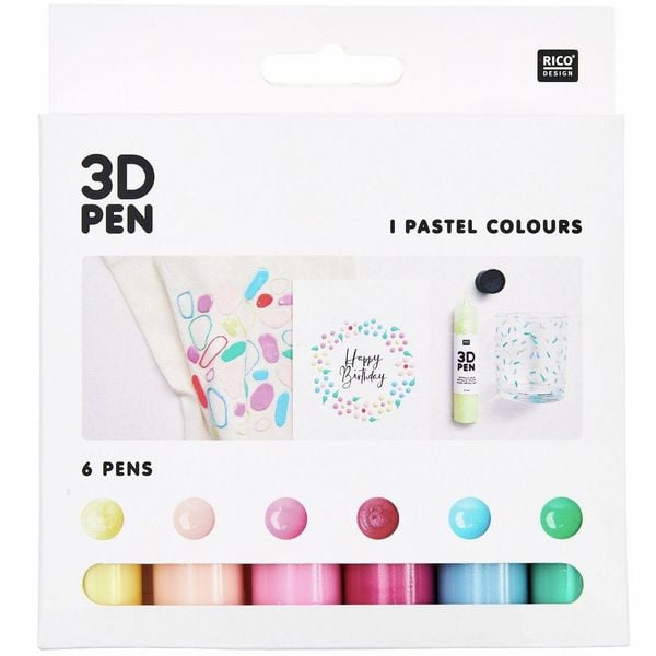 Produktbild: 3D Pen - Set Pastell, 6 x 27ml