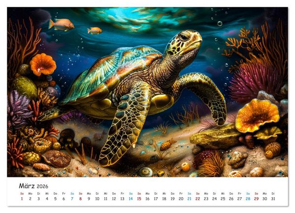 Produktbild: W&auml;chter der Meere (Wandkalender 2026 DIN A4 quer), CALVENDO Monatskalender