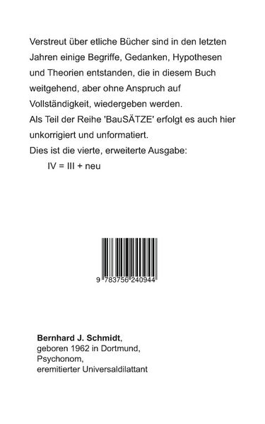 Produktbild: Begriffe - Gedanken - Hypothesen - Theorien IV