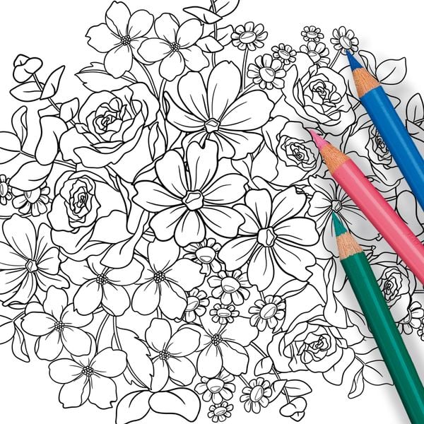 Produktbild: Colorful World - Zarte Blumengr&uuml;&szlig;e