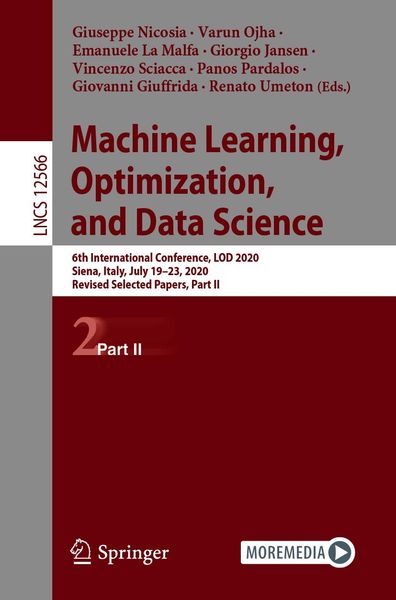 Produktbild: Machine Learning, Optimization, and Data Science