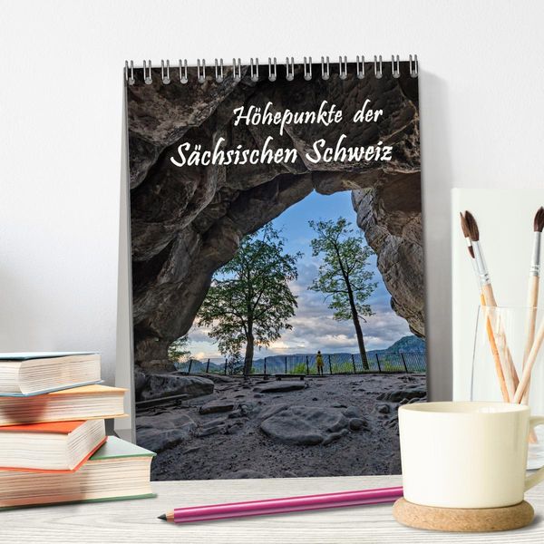 Produktbild: H&ouml;hepunkte der S&auml;chsischen Schweiz (Tischkalender 2026 DIN A5 hoch), CALVENDO Monatskalender