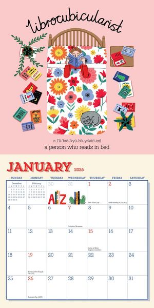 Produktbild: Book Nerd Mini Wall Calendar 2026