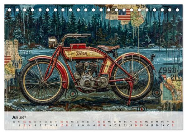 Produktbild: Kult-Motorr&auml;der der USA (Tischkalender 2027 DIN A5 quer), CALVENDO Monatskalender