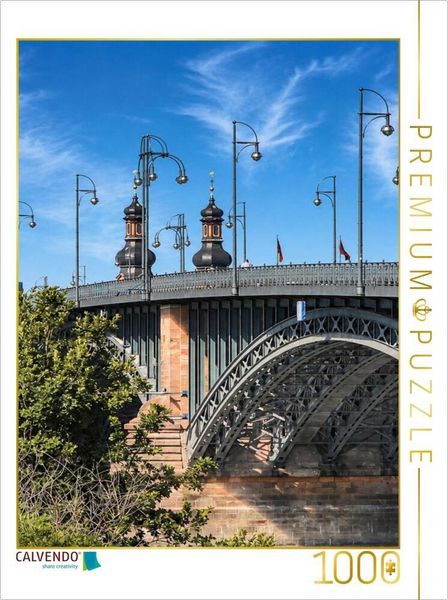 CALVENDO Puzzle Theodor-Heuss-Brücke | 1000 Teile Lege-Größe 64x48cm Foto-Puzzle für glückliche Stunden