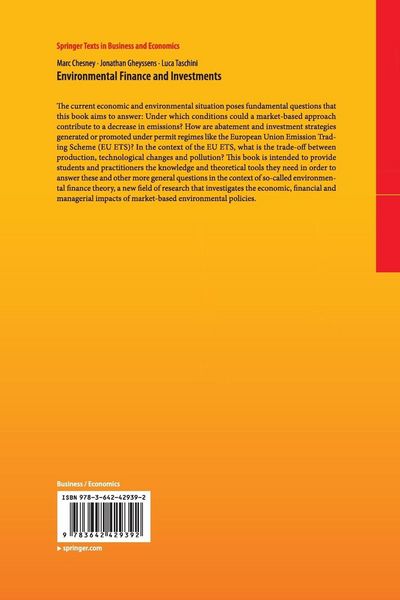 Produktbild: Environmental Finance and Investments