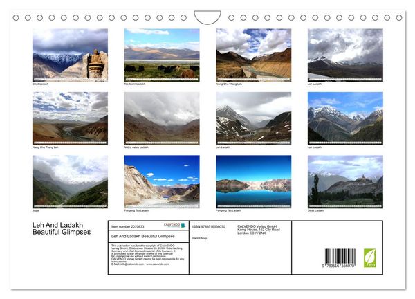 Produktbild: Leh And Ladakh Beautiful Glimpses (Wall Calendar 2026 DIN A4 landscape), CALVENDO 12 Month Wall Calendar