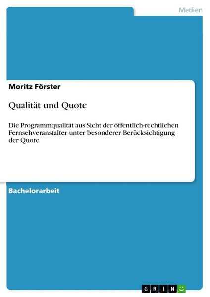 Produktbild: Qualit&auml;t und Quote