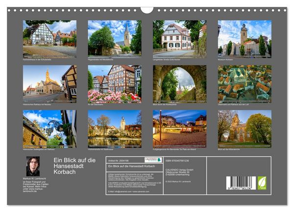 Produktbild: Ein Blick auf die Hansestadt Korbach (Wandkalender 2026 DIN A3 quer), CALVENDO Monatskalender