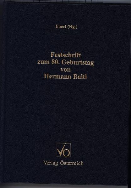 Produktbild: Festschrift zum 80. Geburtstag von Hermann Baltl