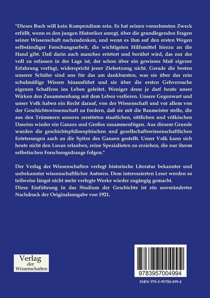 Produktbild: Einf&uuml;hrung in das Studium der Geschichte