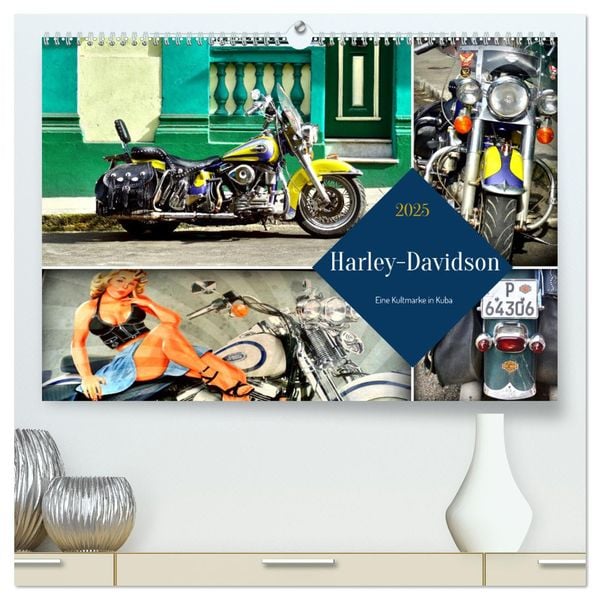 Produktbild: Harley-Davidson - Eine Kultmarke in Kuba (hochwertiger Premium Wandkalender 2025 DIN A2 quer), Kunstdruck in Hochglanz