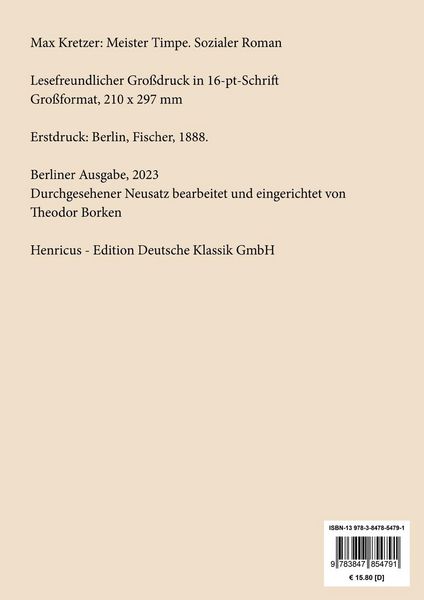 Produktbild: Meister Timpe (Gro&szlig;druck)