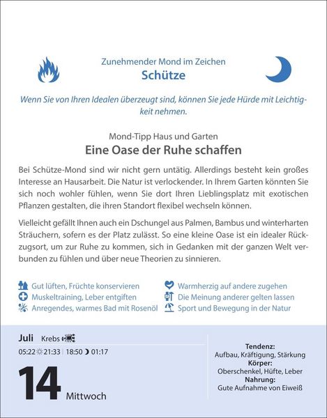 Produktbild: Leben mit dem Mond Tagesabrei&szlig;kalender 2027 - Praktische Tipps Tag f&uuml;r Tag