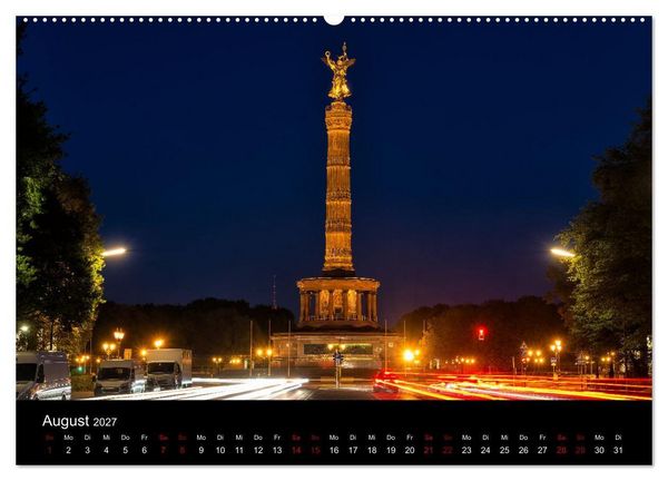 Produktbild: Eine Reise durch Berlin bei Nacht (hochwertiger Premium Wandkalender 2027 DIN A2 quer), Kunstdruck in Hochglanz