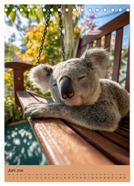 Produktbild: Workaholic - Mach mal Pause und chill wie ein Koala (Tischkalender 2026 DIN A5 hoch), CALVENDO Monatskalender