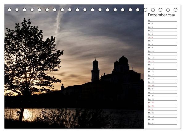 Produktbild: Pittoreskes Passau (Tischkalender 2026 DIN A5 quer), CALVENDO Monatskalender