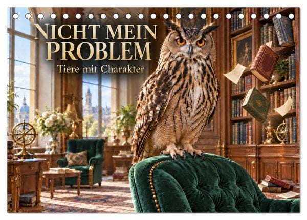 Produktbild: NICHT MEIN PROBLEM - Tiere mit Charakter (Tischkalender 2027 DIN A5 quer), CALVENDO Monatskalender