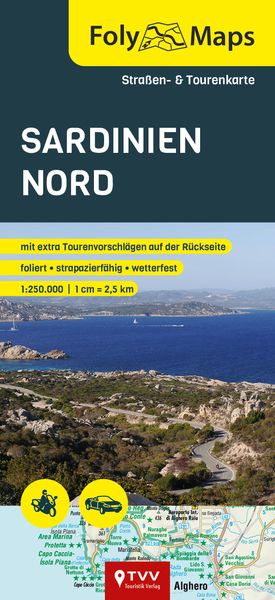 FolyMaps Sardinien Nord, Karte von , TVV Touristik-Verlag GmbH, 9783965990500