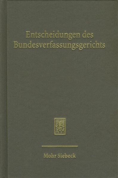 Produktbild: Entscheidungen des Bundesverfassungsgerichts (BVerfGE)