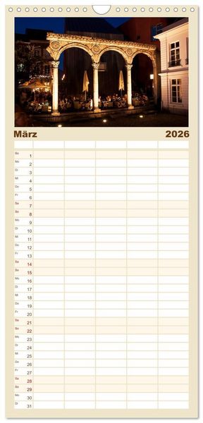 Produktbild: Familienplaner 2026 - Kaiserstadt Aachen mit 5 Spalten (Wandkalender, 21 x 45 cm) CALVENDO