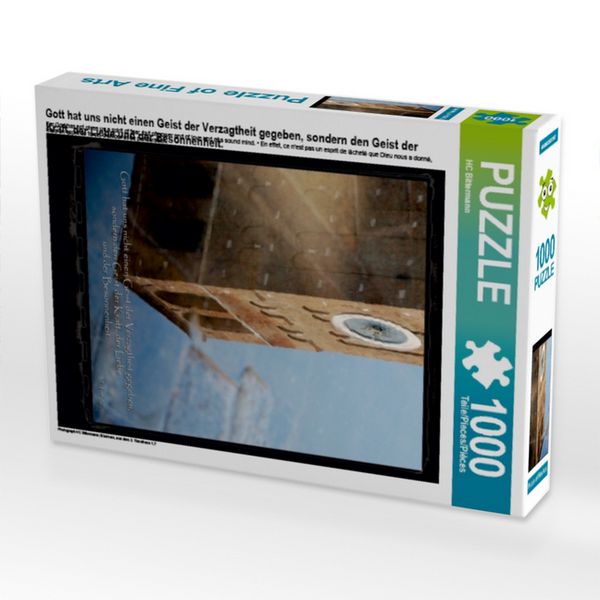 Produktbild: CALVENDO Puzzle Gott hat uns nicht einen Geist der Verzagtheit gegeben, sondern den Geist der Kraft, der Liebe und der Besonnenheit. 1000 Teile Puzzle hoch | 1000 Teile Lege-Gr&ouml;&szlig;e 64 &times; 48 cm Foto-Puzzle f&uuml;r gl&uuml;ckliche Stunden