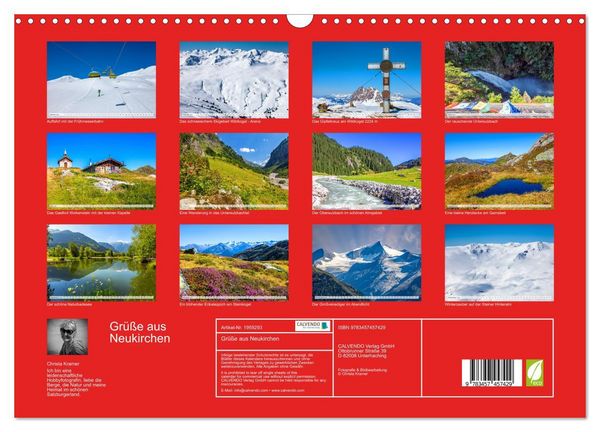 Produktbild: Gr&uuml;&szlig;e aus Neukirchen (Wandkalender 2026 DIN A3 quer), CALVENDO Monatskalender