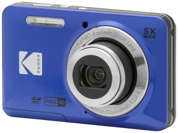 Produktbild: Kodak Pixpro FZ55 Friendly Zoom Digitalkamera 16 Megapixel Opt. Zoom: 5 x Blau Full HD Video, HDR-Video, Integrierter Akku