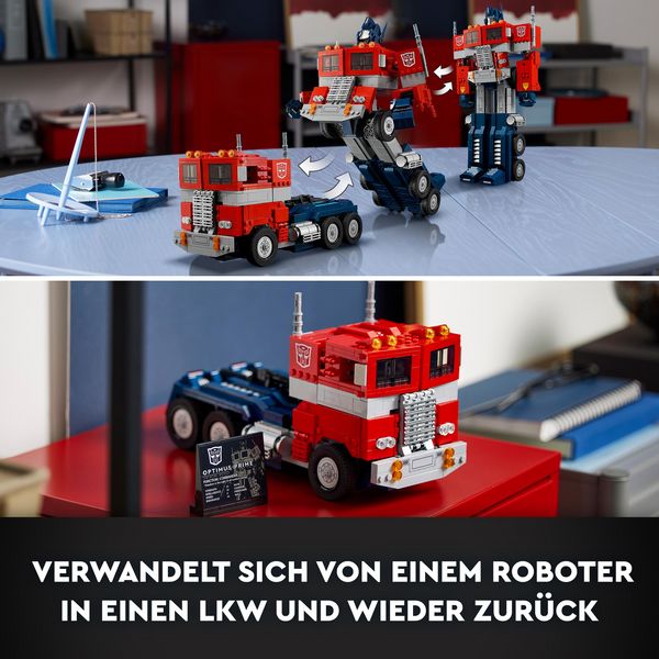 Produktbild: LEGO Icons 10302 Optimus Prime, Transformers 2-in-1 Set, LKW und Roboter