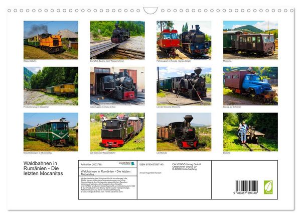 Produktbild: Waldbahnen in Rum&auml;nien - Die letzten Mocanitas (Wandkalender 2026 DIN A3 quer), CALVENDO Monatskalender