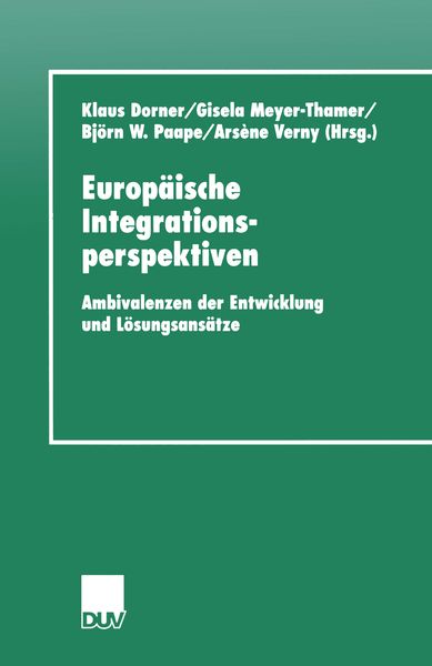 Produktbild: Europ&auml;ische Integrationsperspektiven
