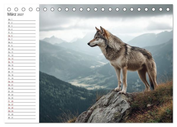 Produktbild: Die Seele der Wildnis (Tischkalender 2027 DIN A5 quer), CALVENDO Monatskalender