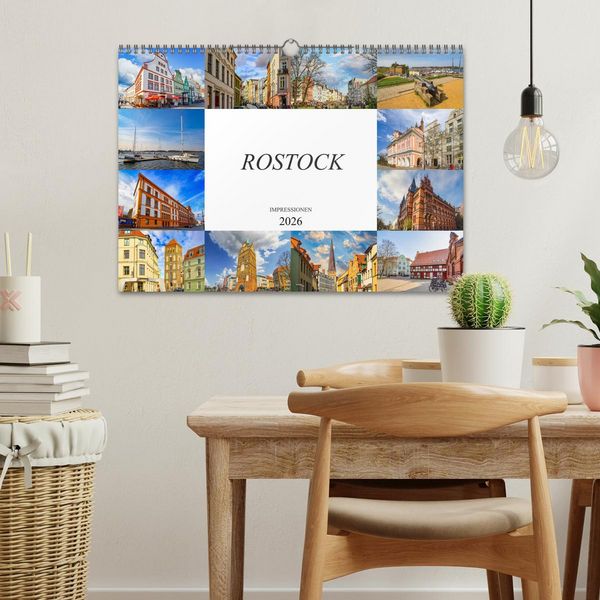 Produktbild: Rostock Impressionen (Wandkalender 2026 DIN A3 quer), CALVENDO Monatskalender