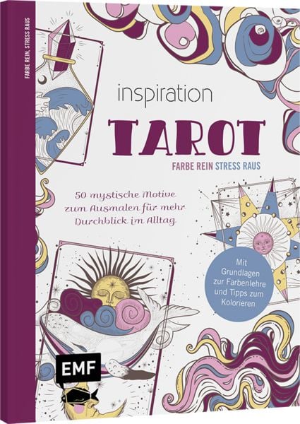 Produktbild: Inspiration Tarot &ndash;&nbsp;50 mystische Motive zum Ausmalen f&uuml;r mehr Durchblick im Alltag