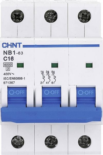 Produktbild: Chint 179702 NB1L Leitungsschutzschalter 3polig 20A