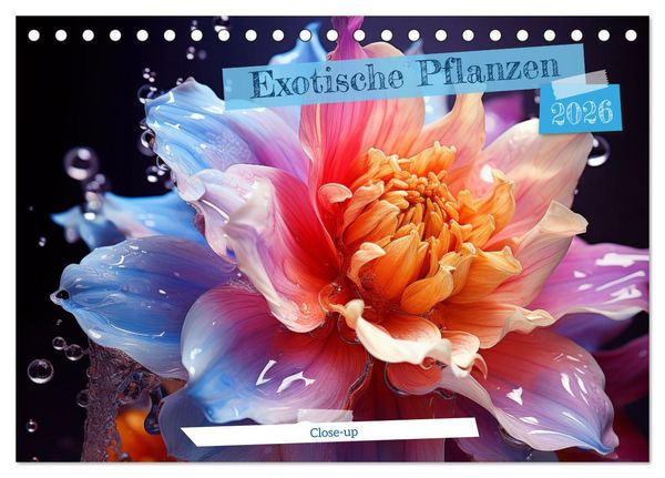 Produktbild: Exotische Pflanzen Close-up (Tischkalender 2026 DIN A5 quer), CALVENDO Monatskalender