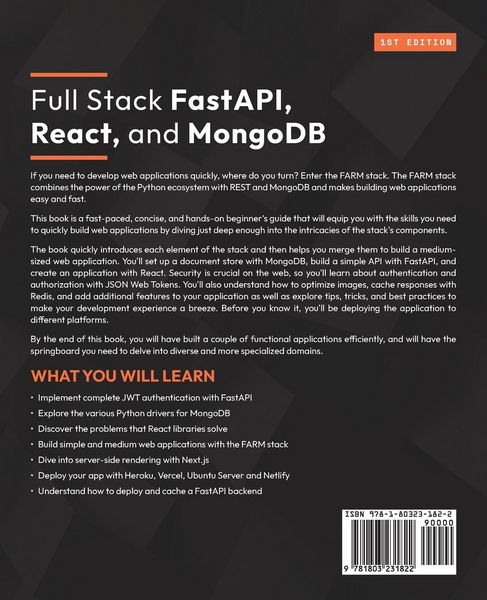 Produktbild: Full Stack FastAPI, React, and MongoDB