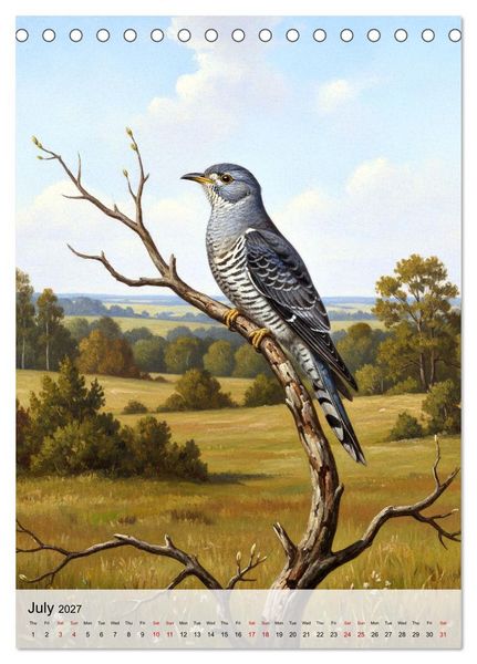 Produktbild: Birds of Europe in Old Paintings (Desk Calendar 2027 DIN A5 portrait), CALVENDO 12 Month DeskCalendar