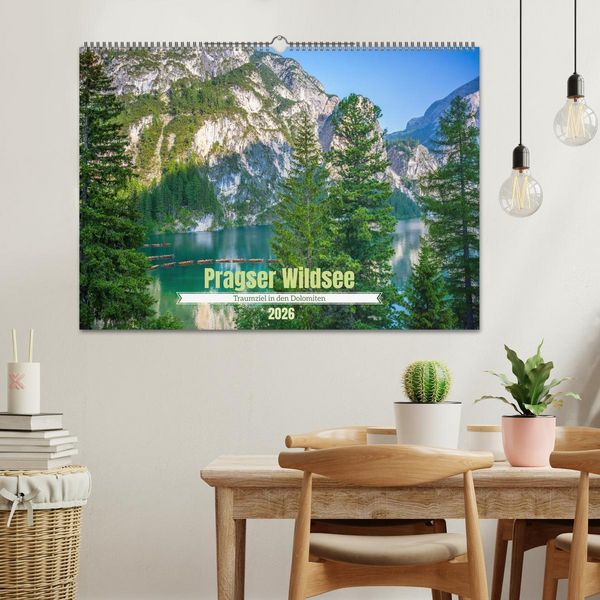 Produktbild: Pragser Wildsee - Traumziel in den Dolomiten (Wandkalender 2026 DIN A2 quer), CALVENDO Monatskalender