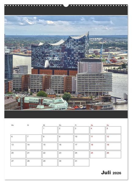Produktbild: Wahrzeichen Elphi (Wandkalender 2026 DIN A2 hoch), CALVENDO Monatskalender