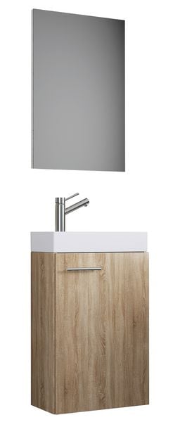 Produktbild: 3-tlg G&auml;ste WC Waschplatz Waschtisch Slito Spiegel
