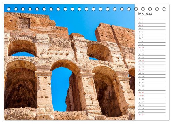 Produktbild: ROM - Ein Spaziergang durch die Geschichte (Tischkalender 2026 DIN A5 quer), CALVENDO Monatskalender