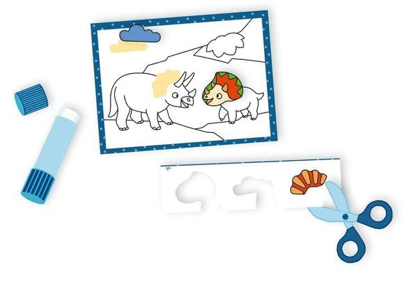 Produktbild: Mein bunter Dinosaurier-Bastelblock