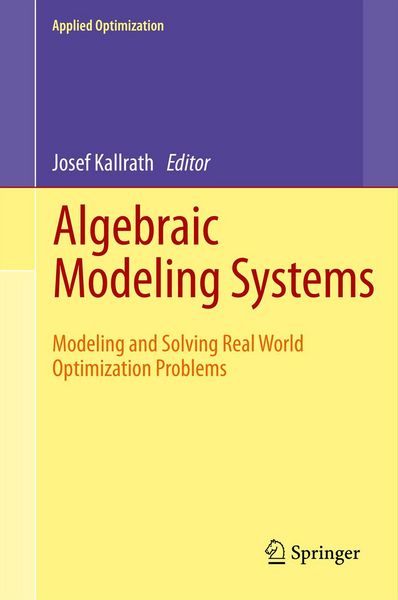 Produktbild: Algebraic Modeling Systems