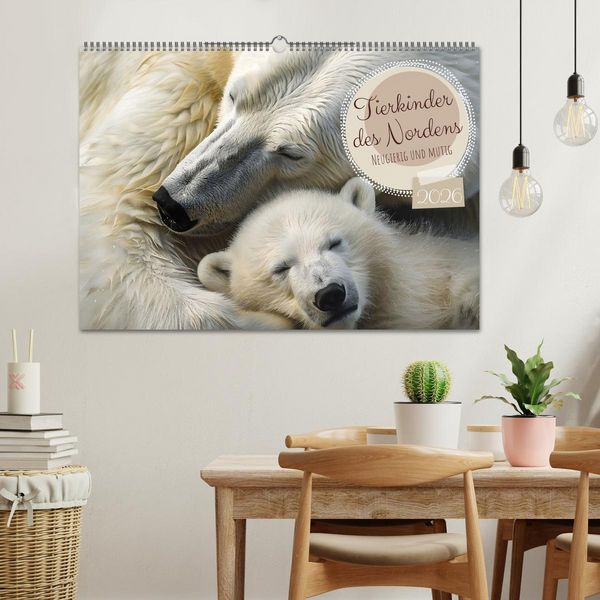 Produktbild: Tierkinder des Nordens (Wandkalender 2026 DIN A2 quer), CALVENDO Monatskalender