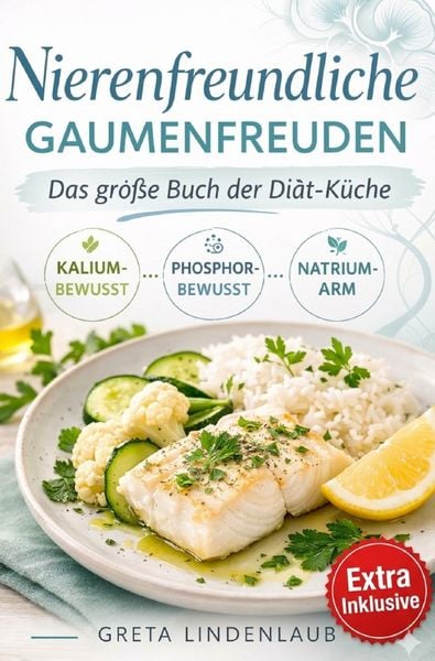 Produktbild: Nierenfreundliche Gaumenfreuden: das Gro&szlig;e Buch der Di&auml;t-K&uuml;che