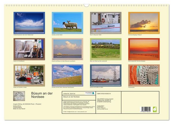 Produktbild: B&uuml;sum an der Nordsee (Wandkalender 2026 DIN A2 quer), CALVENDO Monatskalender